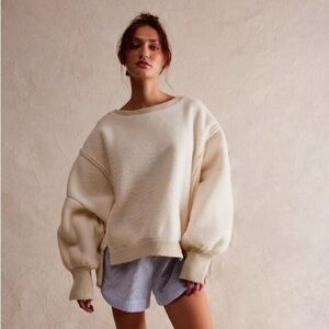 Cozy Cream and Gray Women's Sweater